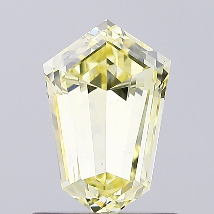 1.00 ct Shield lab grown diamond Fancy Yellow VS1