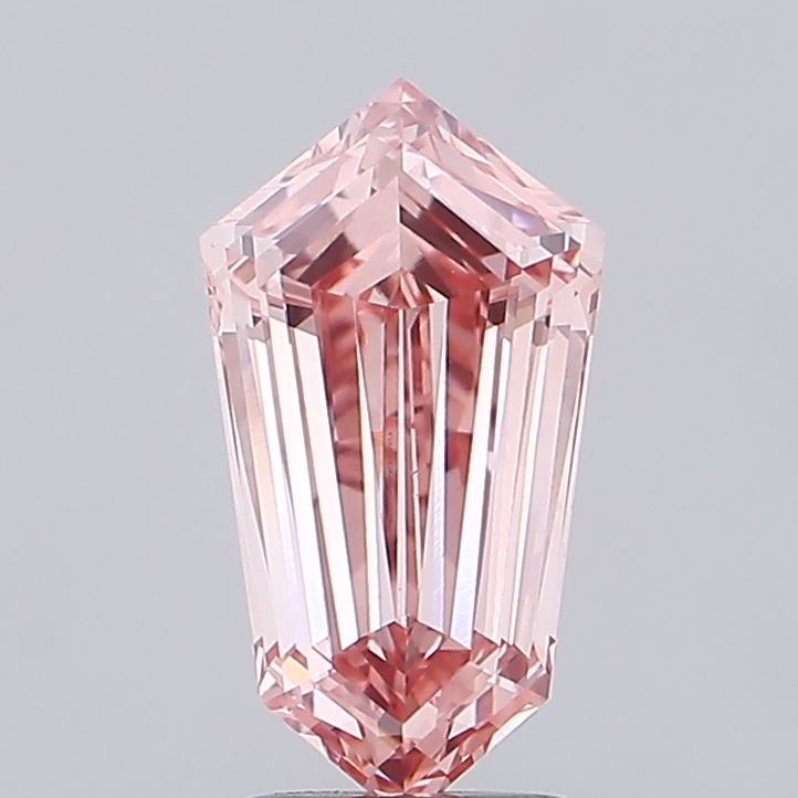 3.08 ct Hexagonal lab grown diamond Fancy Vivid Pink VS1