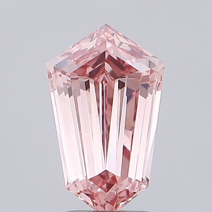 2.90 ct Hexagonal lab grown diamond Fancy Intense Pink VS1