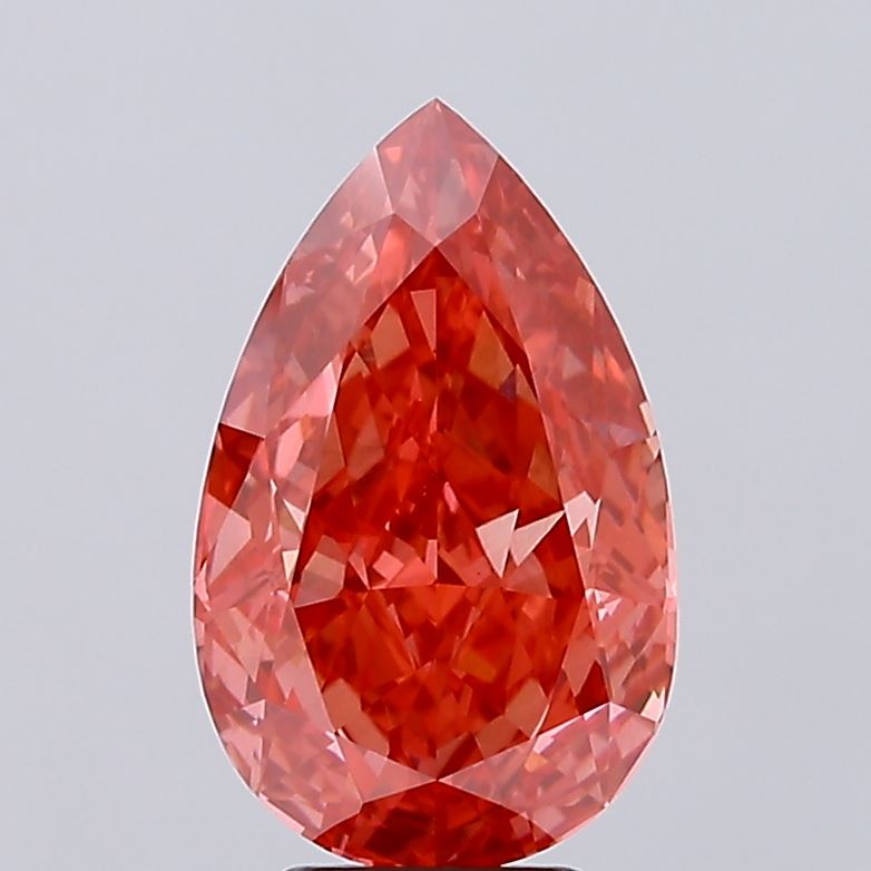 5.4ct Pear Fancy Vivid Red VS1