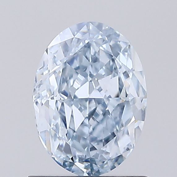 0.99 ct Oval lab grown diamond Fancy Blue VS2