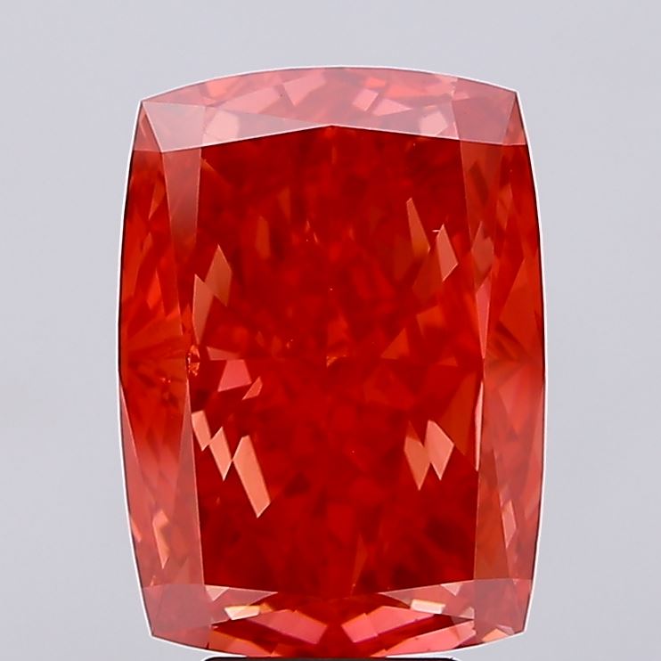 7.21ct Cushion Fancy Vivid Red VS1 IGI