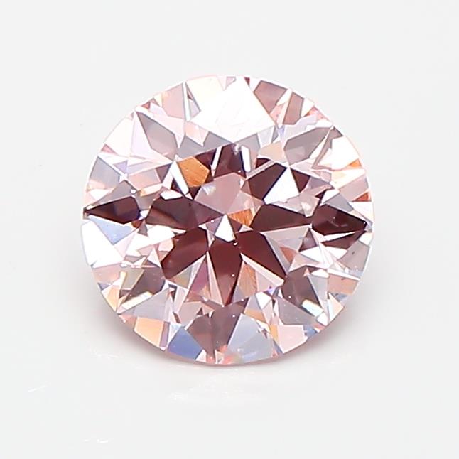 Actual 1 carat Intense Pink Round lab-grown diamond