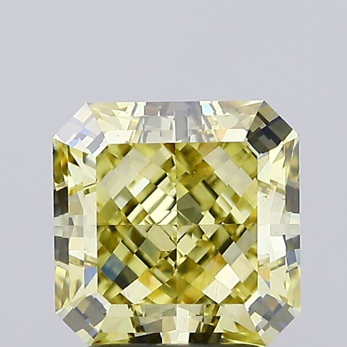 2.53 ct Sq.rad lab grown diamond Fancy Light Yellow VS1