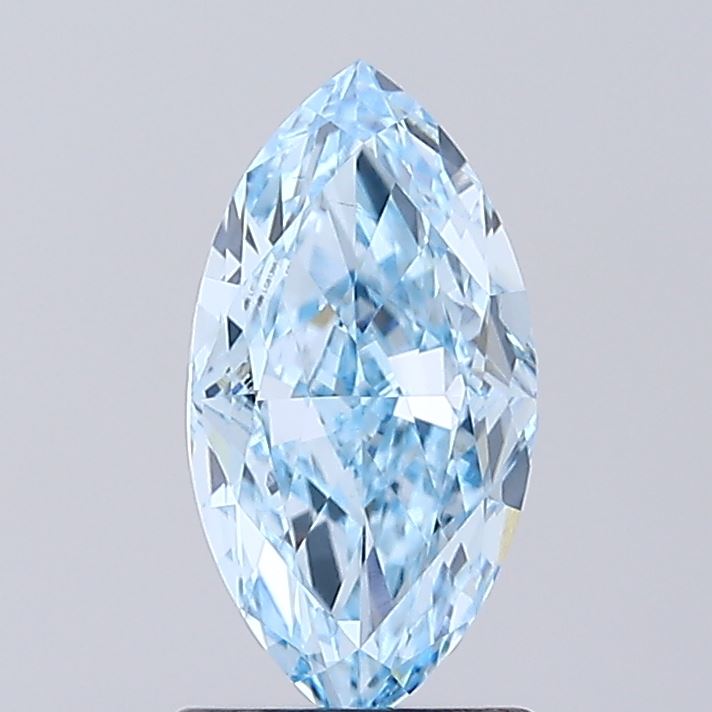 1.41 ct Marquise lab grown diamond Fancy Vivid Blue VVS2