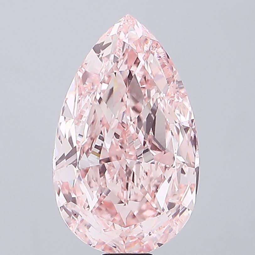 31.17 ct Pear lab grown diamond Fancy Vivid Pink VS1