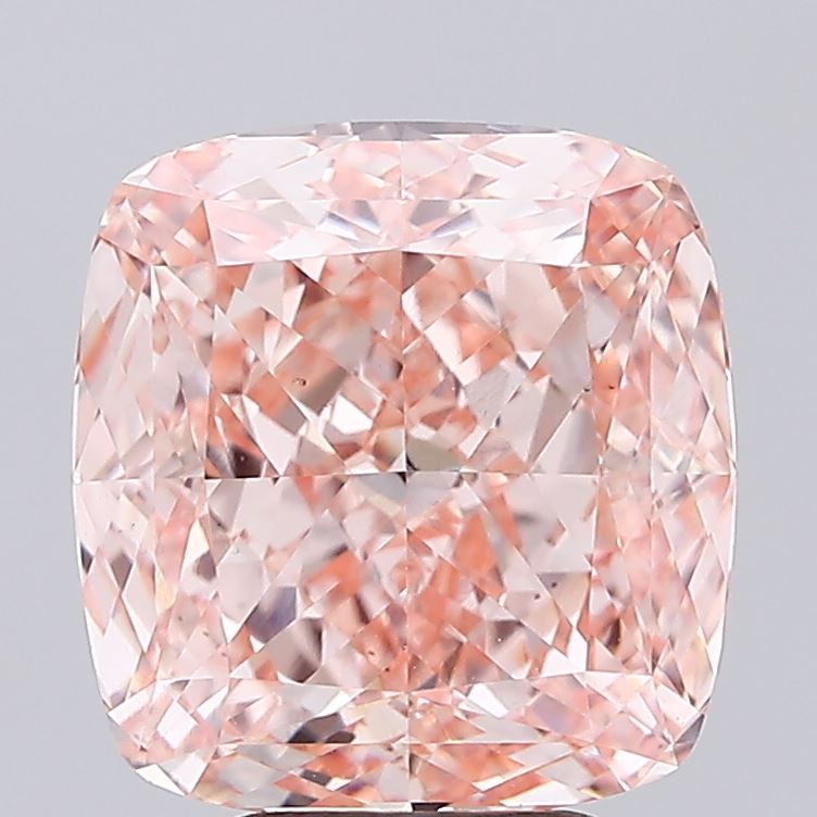 4.69 ct Cushion lab grown diamond Fancy Intense Pink VS1