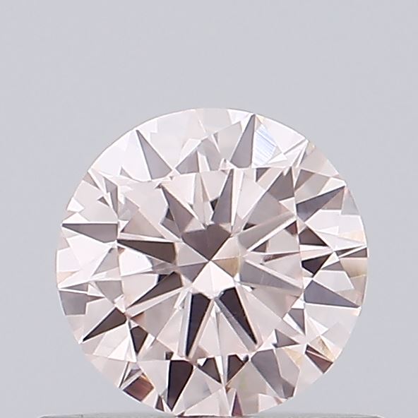 Actual 0.44 carat Pink Round lab-grown diamond