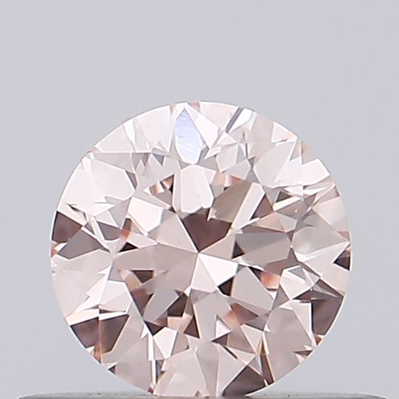 Actual 0.4 carat Fancy Pink Round lab-grown diamond