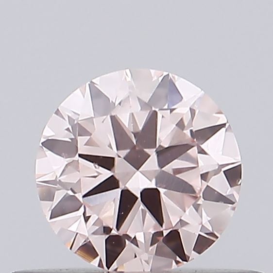 Actual 0.4 carat Pink Round lab-grown diamond