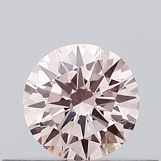 Actual 0.31 carat Pink Round lab-grown diamond