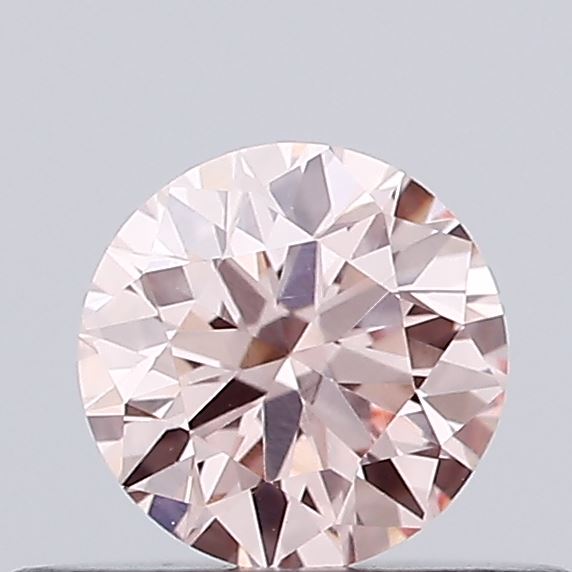 Actual 0.35 carat Intense Pink Round lab-grown diamond