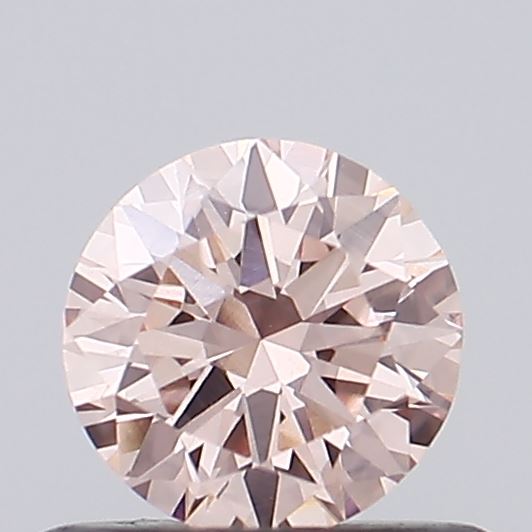 Actual 0.3 carat Intense Pink Round lab-grown diamond