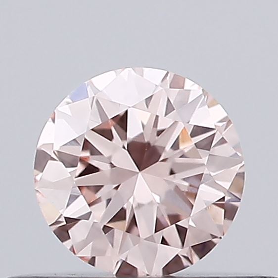 Actual 0.31 carat Pink Round lab-grown diamond