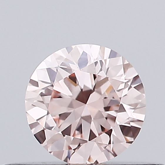 Actual 0.3 carat Fancy Pink Round lab-grown diamond