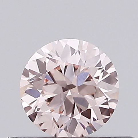 Actual 0.29 carat Fancy Pink Round lab-grown diamond