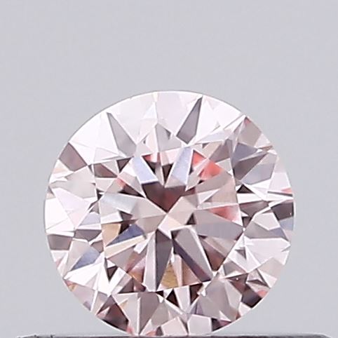 Actual 0.31 carat Intense Pink Round lab-grown diamond