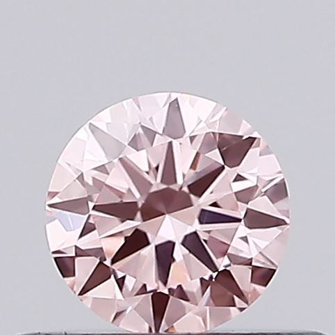 Actual 0.3 carat Intense Pink Round lab-grown diamond