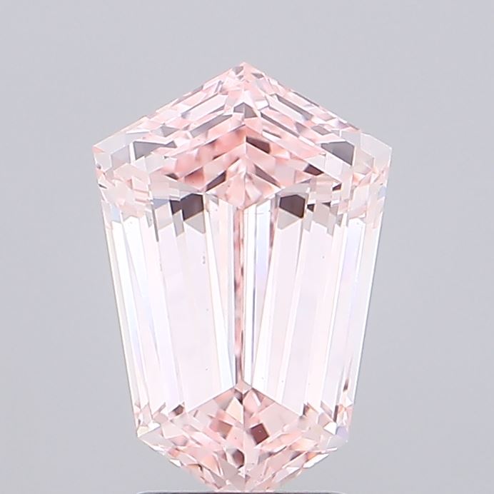 3.03 ct Shield lab grown diamond Fancy Intense Pink VS2
