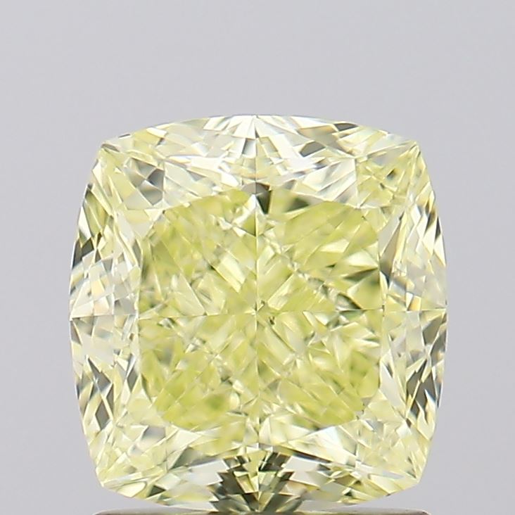 2.01ct Fancy Yellow Cushion Natural Diamond