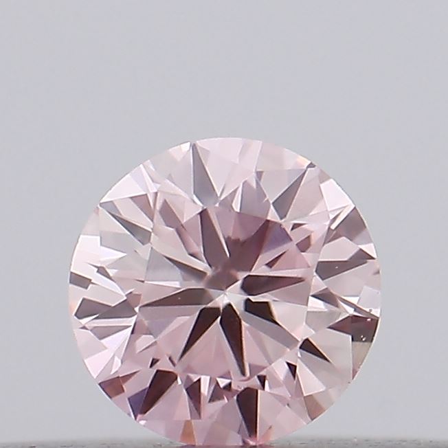 Actual 0.15 carat Intense Pink Round lab-grown diamond