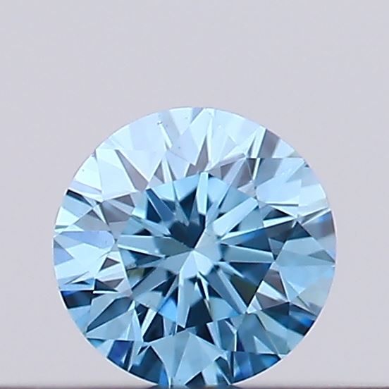 Actual 0.15 carat Vivid Blue Round lab-grown diamond