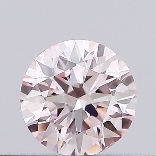 Actual 0.2 carat Fancy Pink Round lab-grown diamond