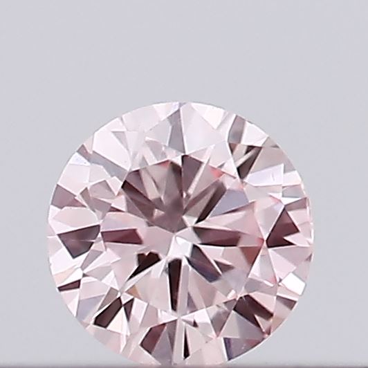 Actual 0.1 carat Fancy Pink Round lab-grown diamond