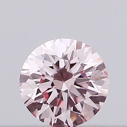 Actual 0.11 carat Fancy Pink Round lab-grown diamond