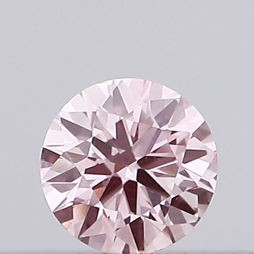 Actual 0.1 carat Intense Pink Round lab-grown diamond