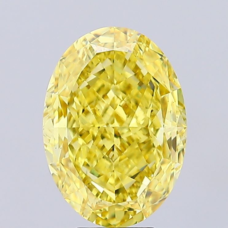 7.42ct Oval Fancy Vivid Yellow VS1 IGI