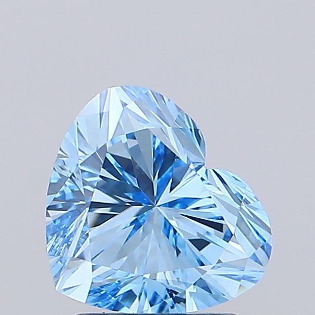 1.93 ct Heart lab grown diamond Fancy Vivid Blue VVS2