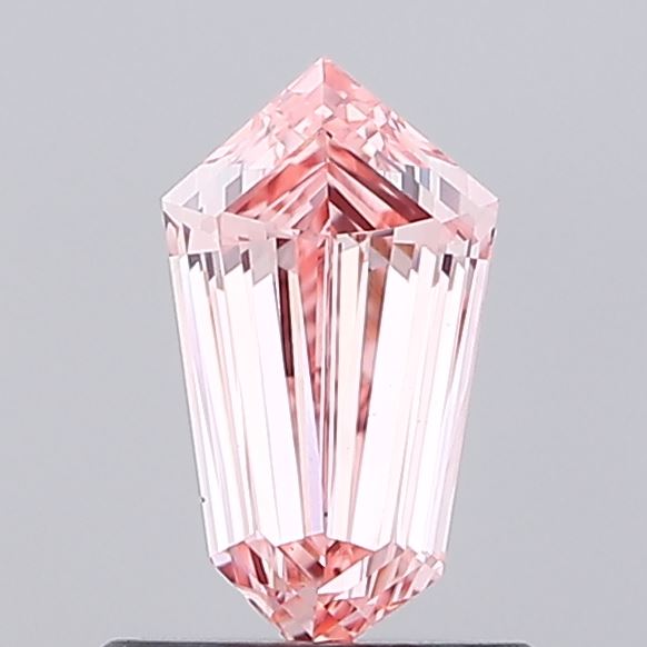 0.87 ct Shield lab grown diamond Fancy Vivid Pink VS1