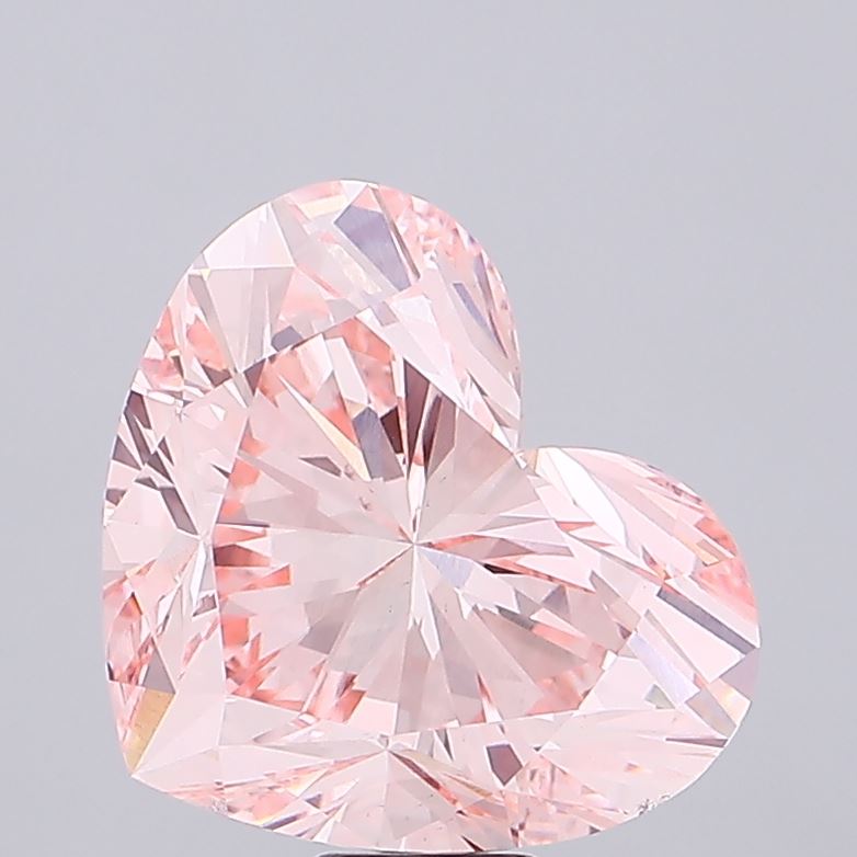 21.01 ct Heart lab grown diamond Fancy Vivid Pink VS1
