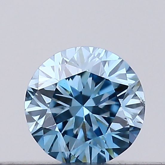 Actual 0.12 carat Vivid Pink Round lab-grown diamond