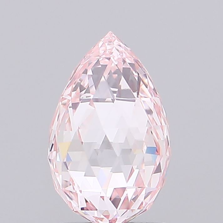2.37 ct Briolette lab grown diamond Fancy Pink VS1