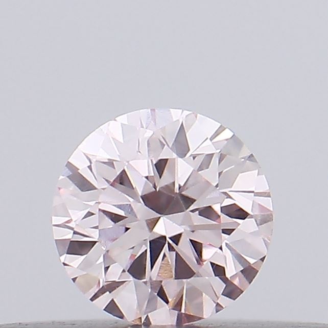 Actual 0.19 carat Fancy Pink Round lab-grown diamond