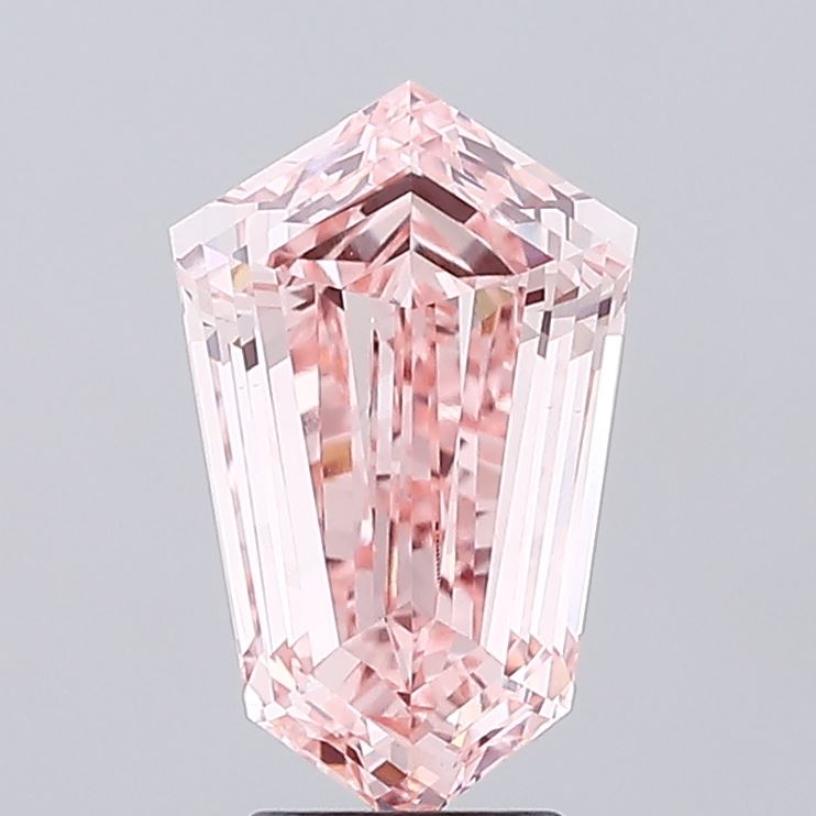 4.03 ct Hexagonal lab grown diamond Fancy Vivid Pink VS1