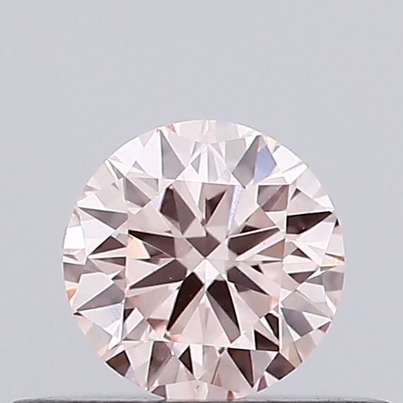 Actual 0.31 carat Fancy Pink Round lab-grown diamond