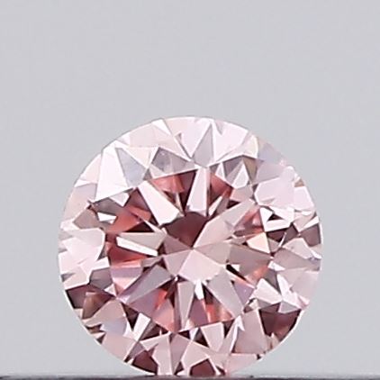 Actual 0.15 carat VVS2 Round lab-grown diamond