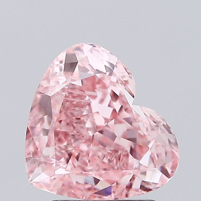 2.25 ct Heart lab grown diamond Fancy Vivid Pink VS1