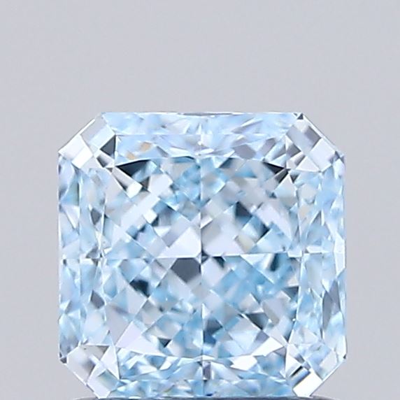 1.05 ct Sq.rad lab grown diamond Fancy Vivid Blue VS1