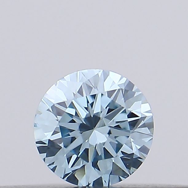 Actual 0.15 carat Vivid Blue Round lab-grown diamond