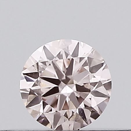 Actual 0.17 carat Intense Pink Round lab-grown diamond