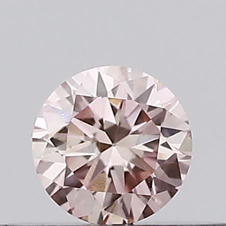 Actual 0.17 carat Intense Pink Round lab-grown diamond