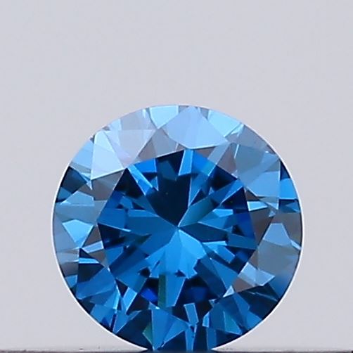 Actual 0.15 carat Vivid Blue Round lab-grown diamond
