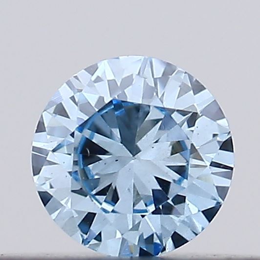 Actual 0.12 carat VS2 Round lab-grown diamond