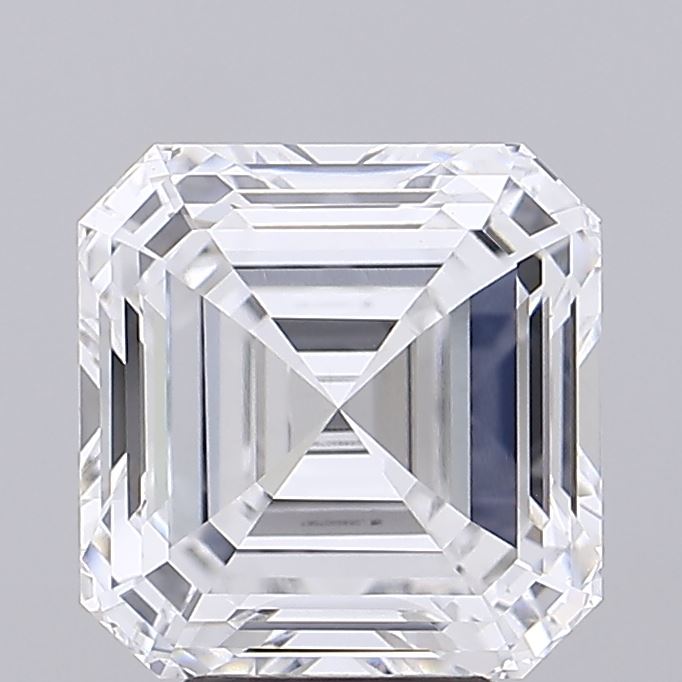 5.56 carat Asscher lab-grown diamond