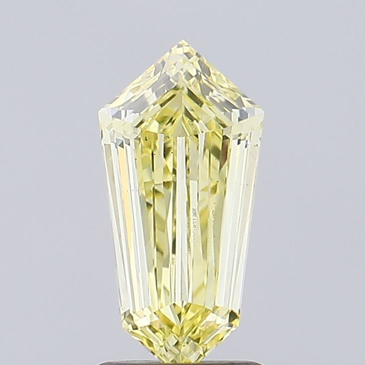 1.04 ct Shield lab grown diamond Fancy Yellow VS1