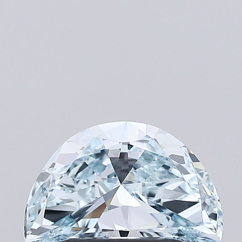 1.04 ct Half Moon lab grown diamond Fancy Intense Blue VVS2